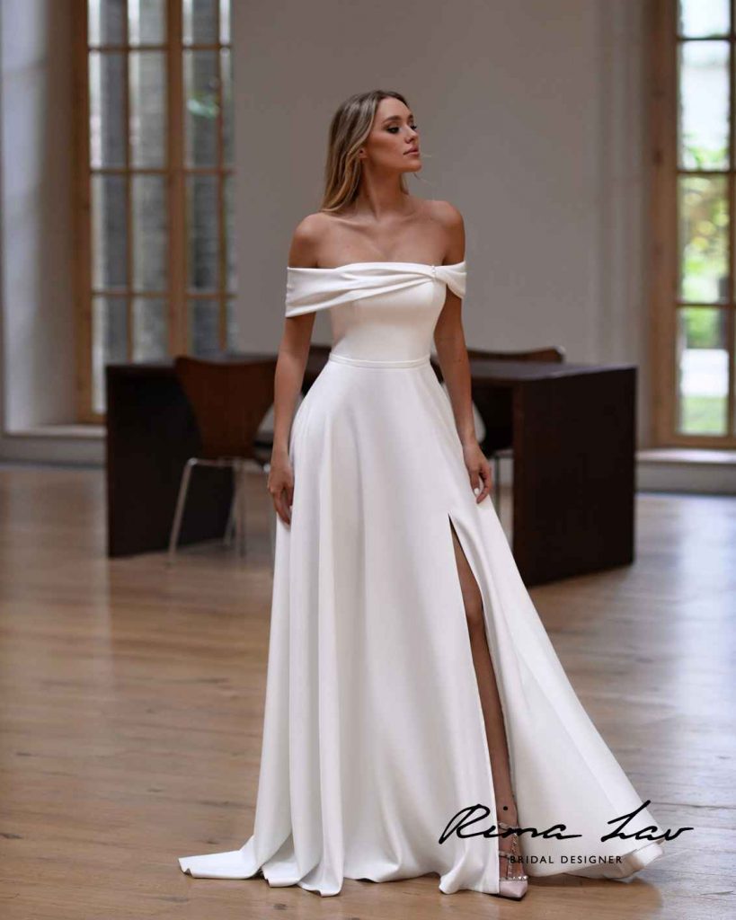 Свадебное платье Rima Lav с открытыми плечами Саманта
