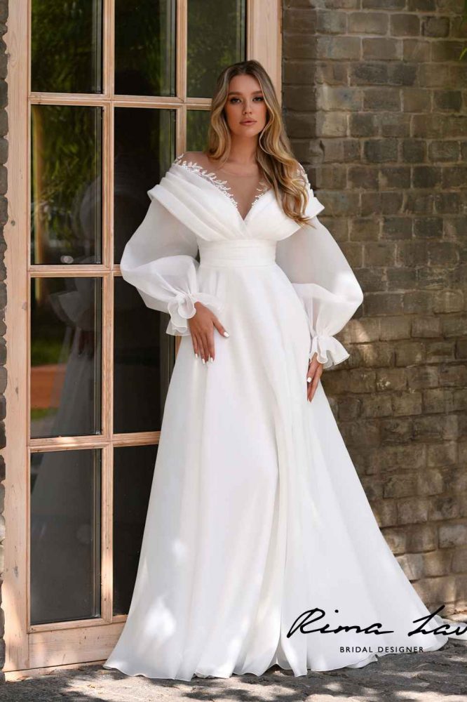 Свадебное платье Rima Lav с открытой спиной Флер