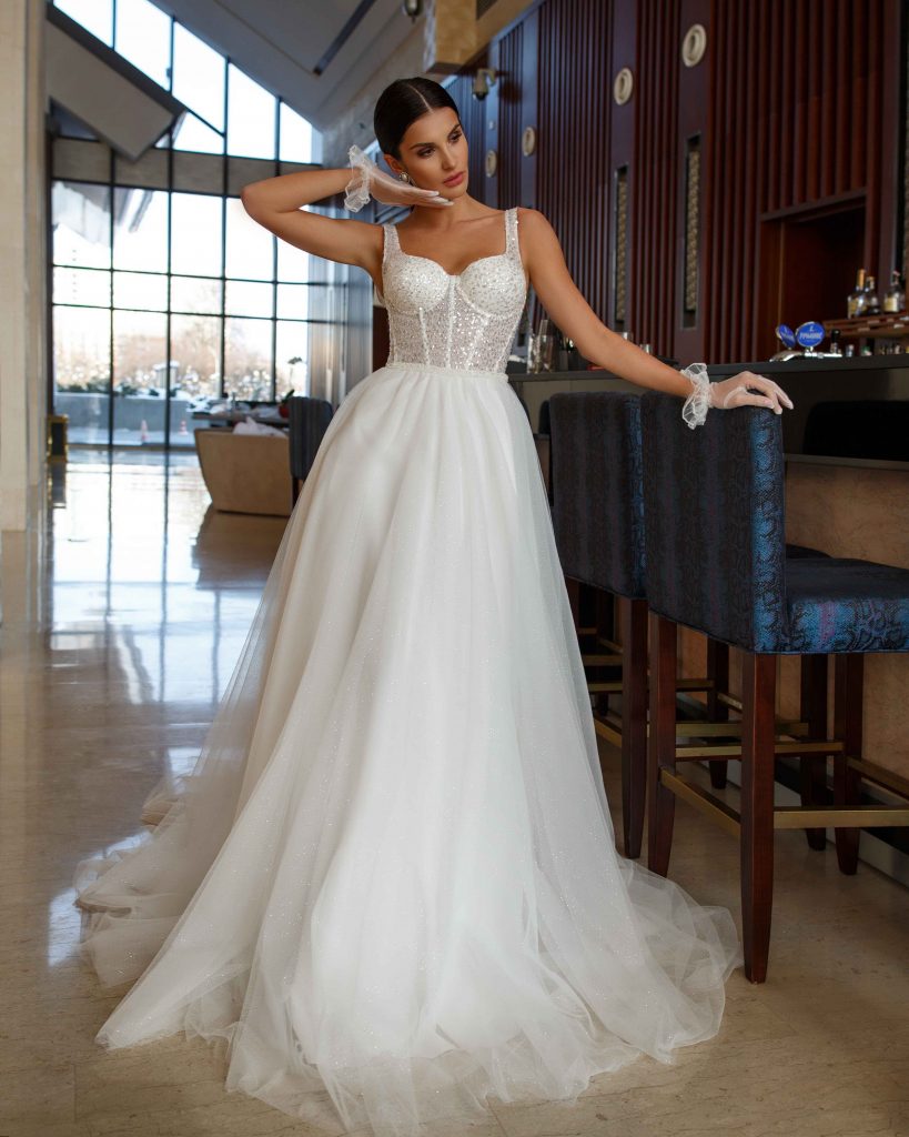 Свадебное платье Strekoza Карлотта кружевное