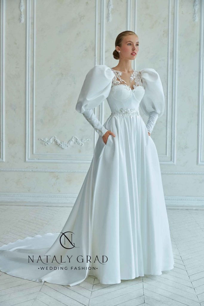 Свадебное платье Natalia Gradova атласное Адриана