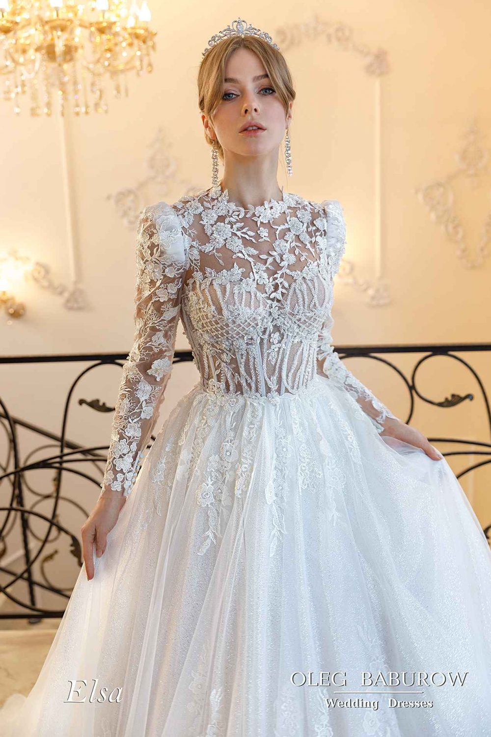 Свадебное платье Oleg Baburow кружевное Эльза
