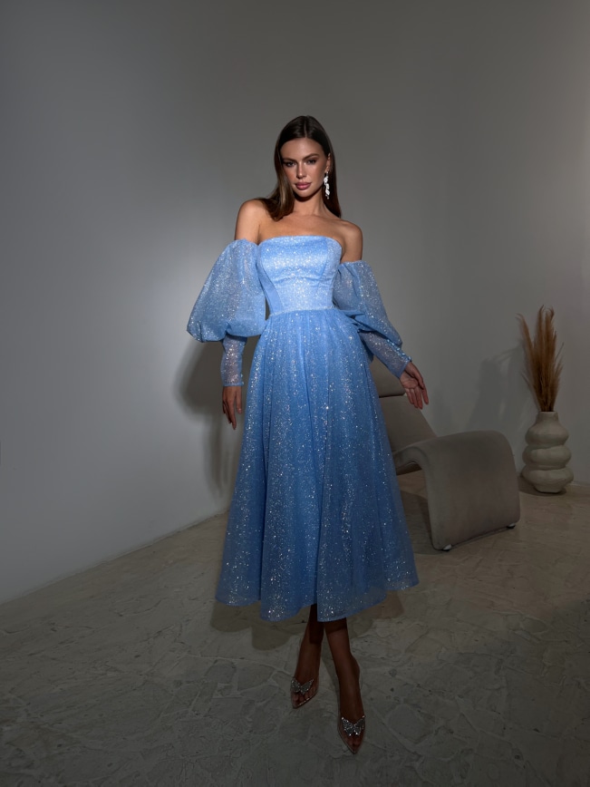 Вечернее платье SZ Илона голубой