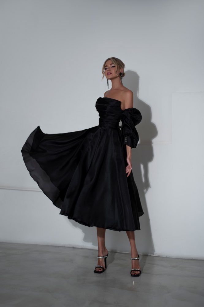 Вечернее платье Allegri Sposa Роза миди черный