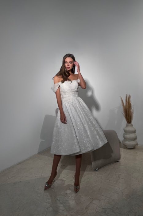 Свадебное платье Allegri Sposa Джонни миди айвори