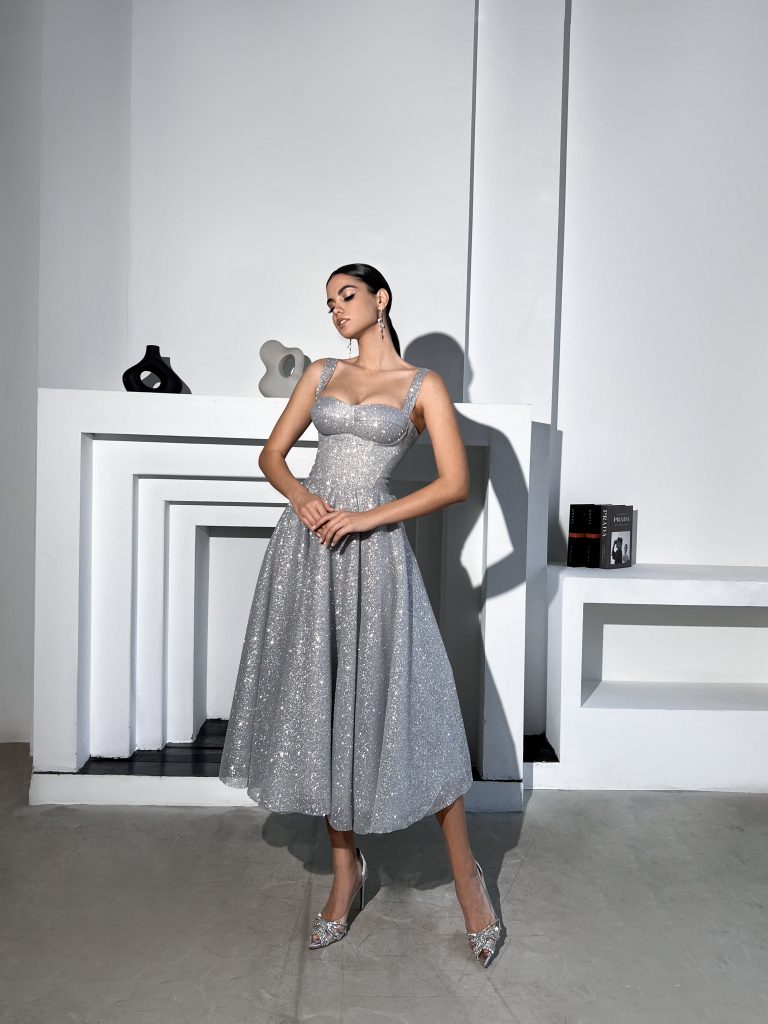 Вечернее платье Victory Ливи Серебро