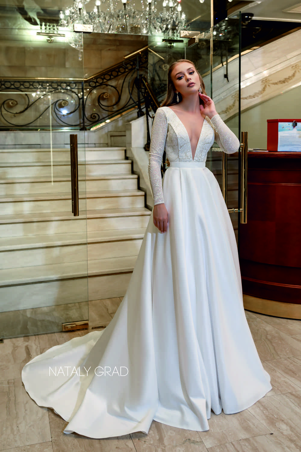 Свадебное платье Natalia Gradova длинное Кристал