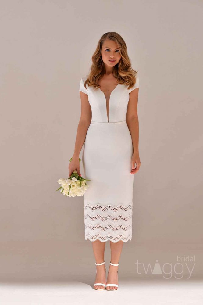 Свадебное платье Twiggy Bridal с V образным вырезом Рина