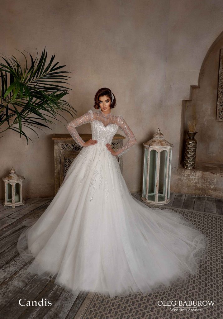 Свадебное платье Oleg Baburow Кендис, со шлейфом
