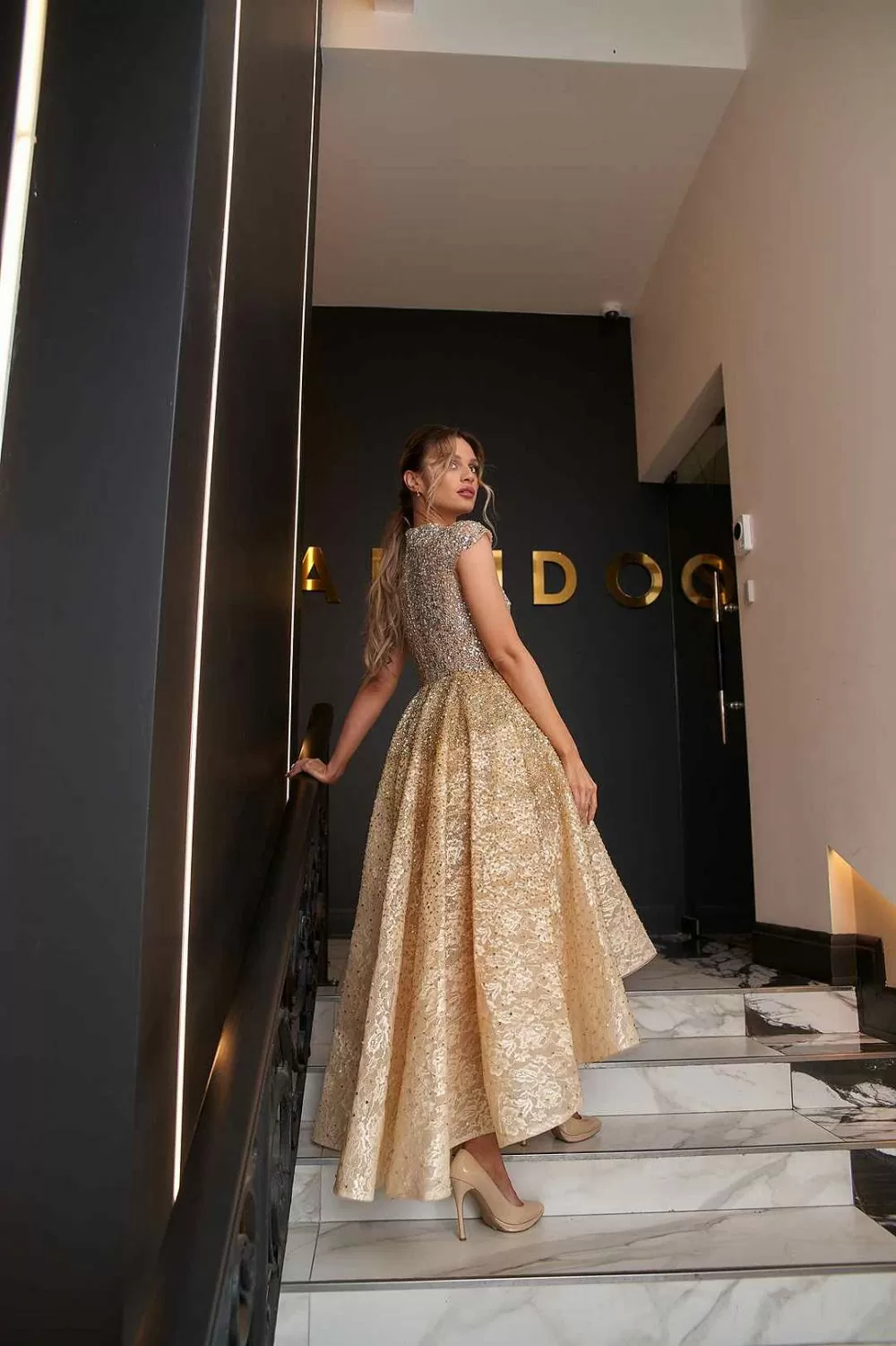Вечернее платье Allegri Sposa 19095 золото