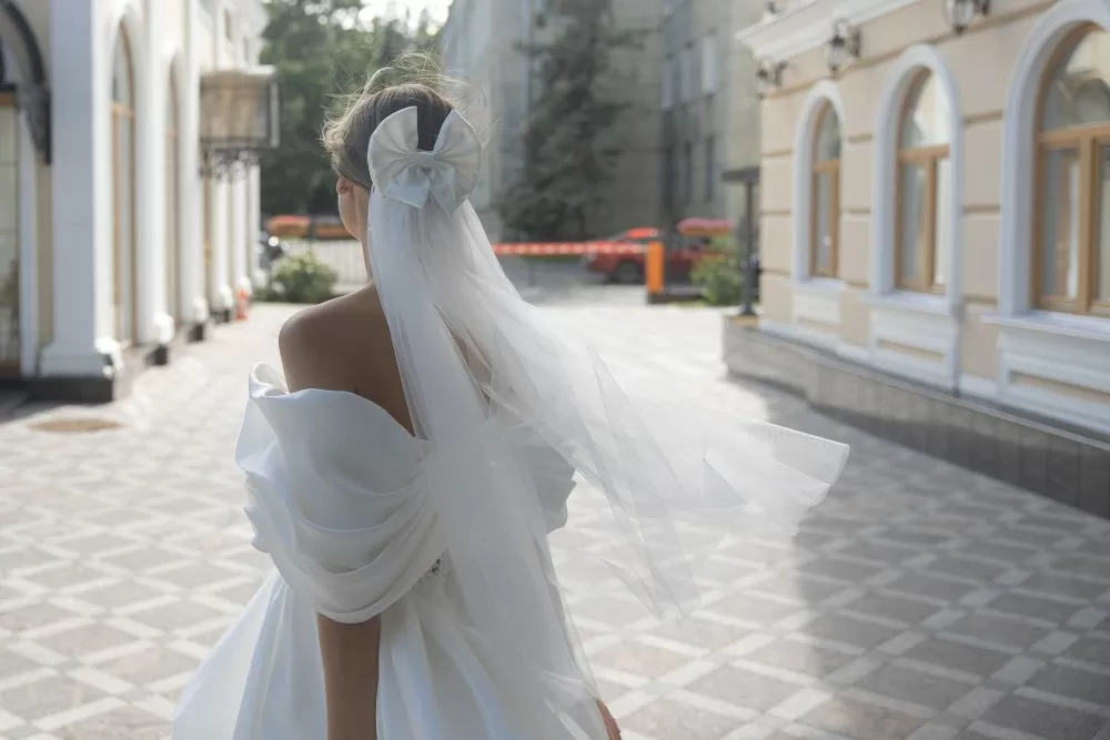 Фата Фата с атласным бантом